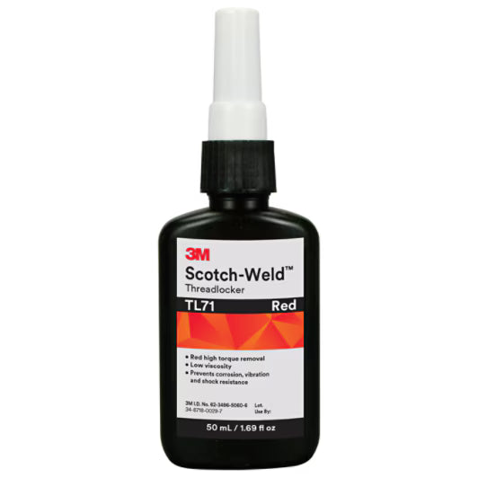 3M™ Scotch-Weld™ Threadlocker TL71, Red, 50 ml