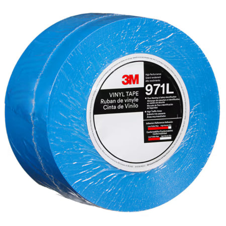 3M™ Durable Floor Marking Tape 971L, Blue, 76.2 mm x 33 m, 0.43 mm, Individually Wrapped Conveniently ...