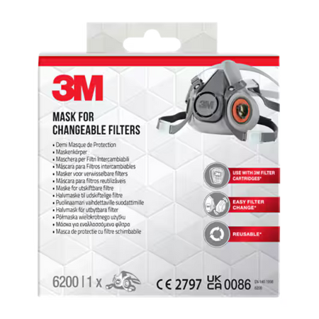 3M™ Mask body for Changeable Filters M, 6200BC1, 1/Pack