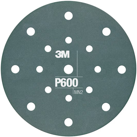 3M™ Hookit™ Flexible Abrasive Disc 270J, 150 mm, 17 Holes, P600, 34801