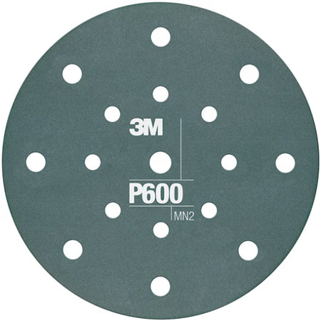 3M™ Hookit™ Flexible Abrasive Disc 270J, 150 mm, 17 Holes, P600, 34801