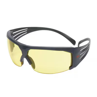 3M™ SecureFit™ 600 Safety Glasses, grey frame, Scotchgard™ anti-fog and scratch-resistant coating (K&amp;N), amber lenses, SF603SGAF-EU, 20/box
