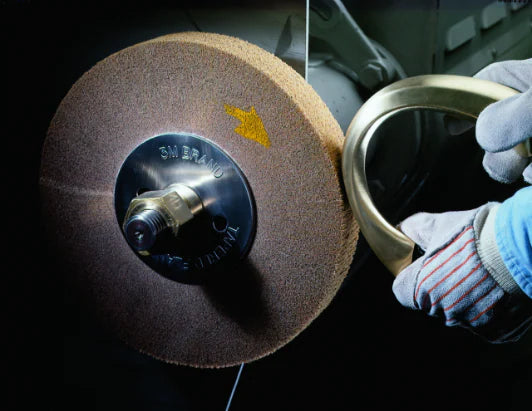 Scotch-Brite™ Cut &amp; Polish Flap Wheel CP-FB, 200 mm x 50 mm x 76.2 mm, 7 A MED
