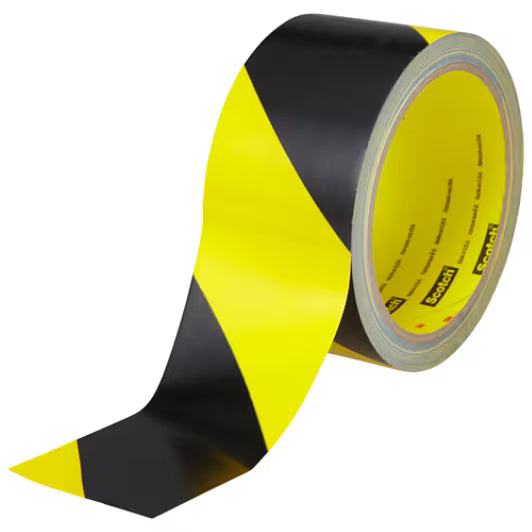 3M™ Gestreepte Veiligheidstape 5702, Zwart/Geel, 50 mm x 33 m, 0.14 mm
