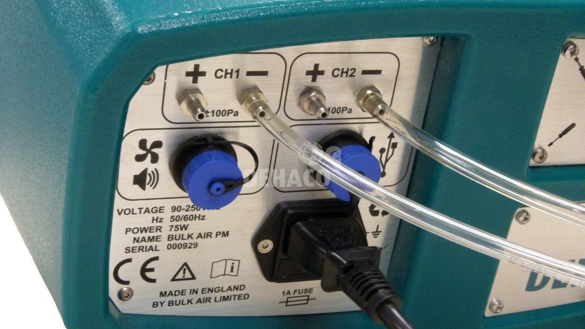 Bulk Air onderdrukregistratie monitor 4 kanalen