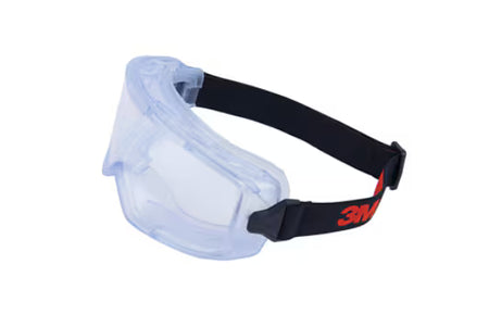3M™ GoggleGear™ Ruimzichtbril 3000-serie, PVC-montuur, heldere Scotchgard™ AF-lens, premium stoffen band, GG3101-SGAF EU