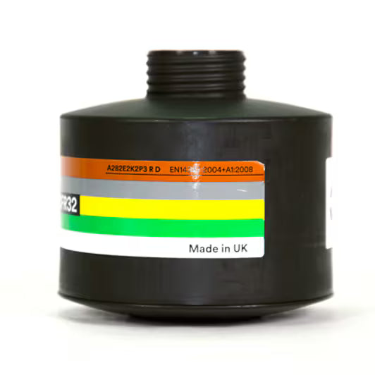 3M™ Gas/damp-patroon en deeltjesfilter met DIN-schroefdraad CFR 32 A2B2E2K2-P3 R D, DT-4145E