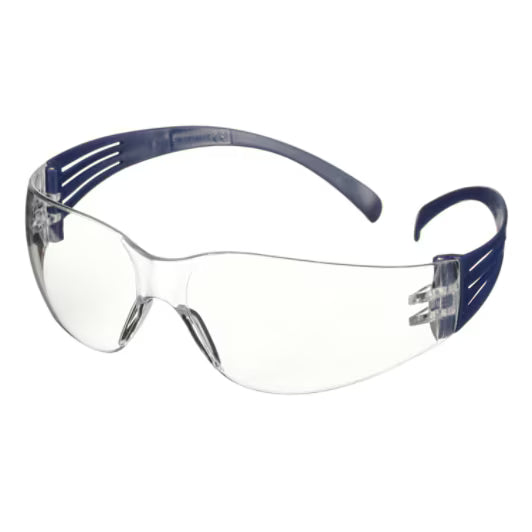 3M™ SecureFit™ 100 Safety Glasses, blue frame, scratch-resistant, clear lenses, SF101AS-BLU-EU, 20/box