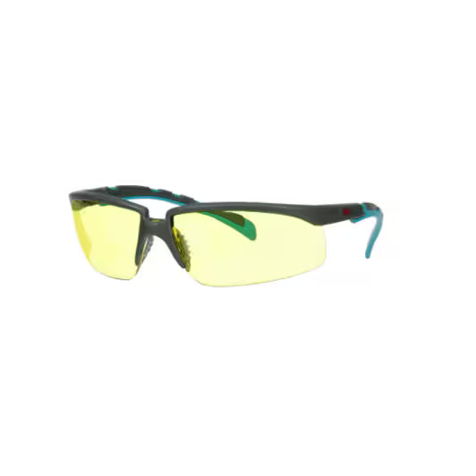 3M™ Solus™ Series 2000, S2003SGAF-BGR, gray/blue-green frames, Scotchgard™ anti-fog coating, amber AC-AK lenses, 20/box