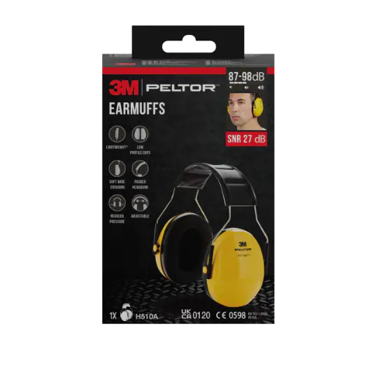 3M™ PELTOR™ Optime™ I Hearing Protector H510A, SNR value 27 dB, yellow