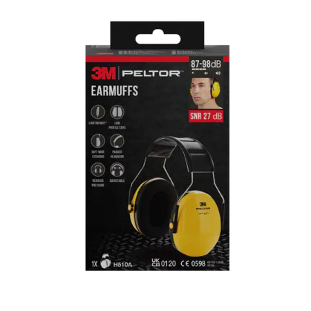 3M™ PELTOR™ Optime™ I Hearing Protector H510A, SNR value 27 dB, yellow