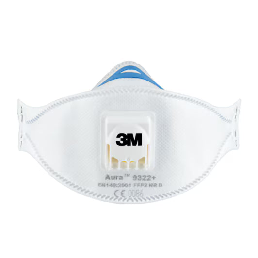 3M™ Aura™ Comfort Cool Flow™ Dust Mask 9322+, FFP2, with valve, 2/pack