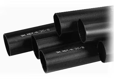 3M™ MDT-A-F Halfdikwandiger Warmtekrimkousbuis met Lijm, zelfdovend, Zwart, 38/12 mm, 1 m