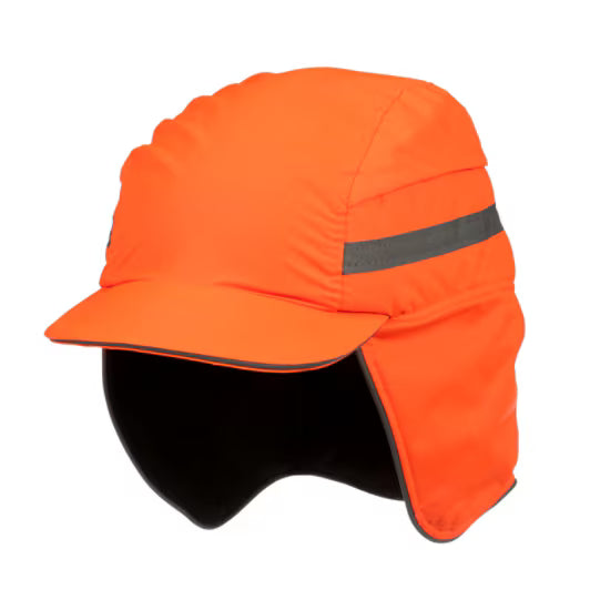 3M™ First Base™ 3 Stootpet 2021218, Winter, hi-viz, oranje, korte klep, 55 mm, aangepast