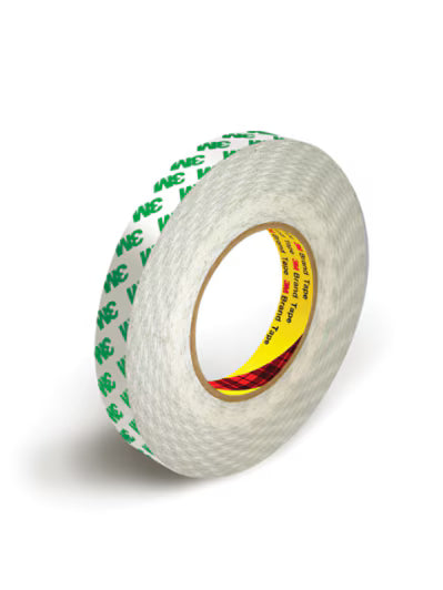 3M™ Double-sided PVC Tape 9087, White, 25 mm x 50 m, 0.26 mm