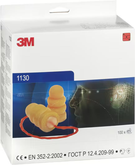 3M™ Oordoppen onderhoudsvrij extra zacht met koord, 1130