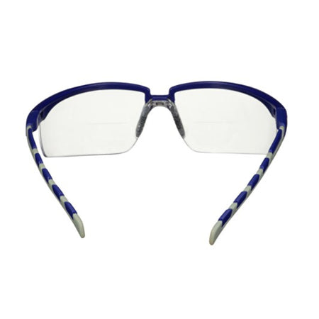3M™ Solus™ 2000 Veiligheidsbril, blauw/grijze veren, anticondens/antikras, leesbril +2,5, heldere lenzen, S2025AF-BLU, 20/doos