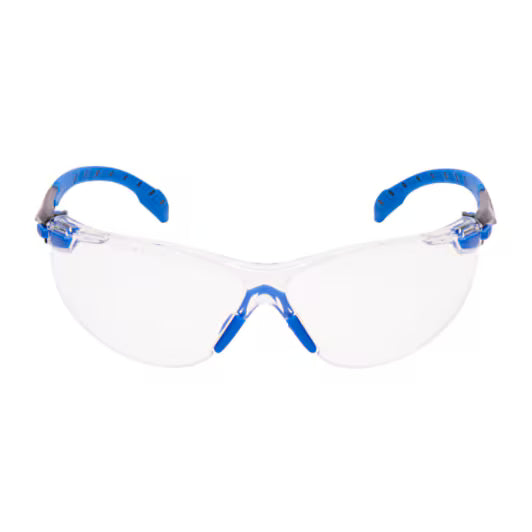 3M™ Solus™ 1000 Safety Glasses, blue/black frame, Scotchgard™ anti-fog and anti-scratch coating (K&amp;N), clear lenses, S1101SGAF-EU, 20/box