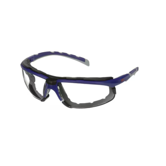 3M™ Solus™ Series 2000, S2001SGAF-BGR-F, gray/blue-green lenses, Scotchgard™ anti-fog coating, clear AC-AK lenses, foam packaging 20/box