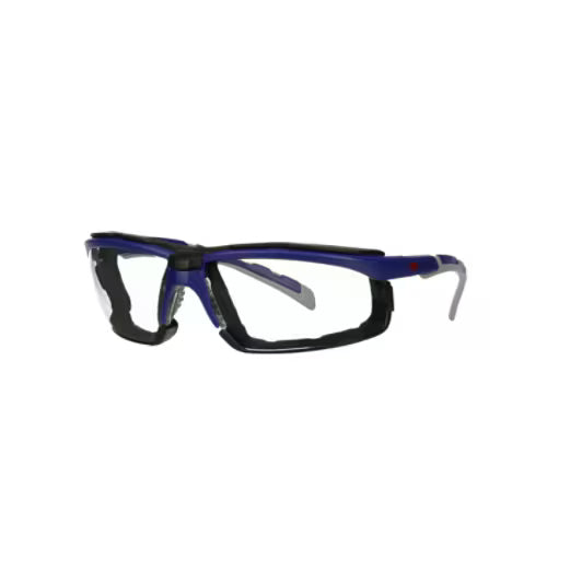 3M™ Solus™ Series 2000, S2001SGAF-BGR-F, gray/blue-green lenses, Scotchgard™ anti-fog coating, clear AC-AK lenses, foam packaging 20/box