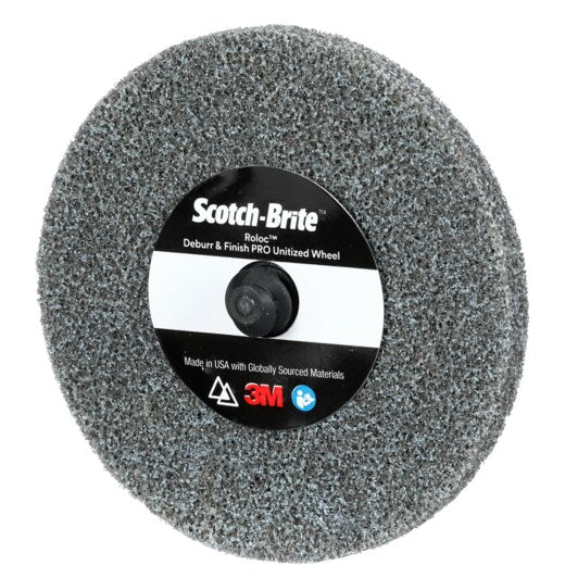 Scotch Brite™ Roloc™ Deburr and Finish PRO Unitized Wiel DP-UR, 76 mm x 3,2 mm, Zonder Gat, 4C MED+