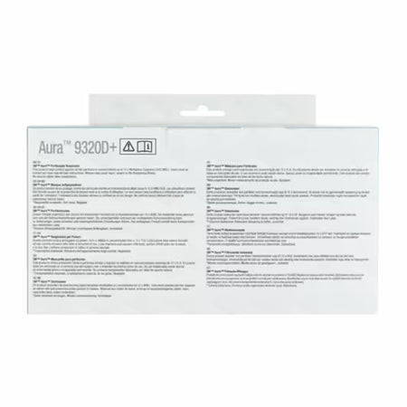 3M™ 9320D+ Aura™ Wegwerpstofmaskers, FFP2, zonder ventiel, 5/verpakking