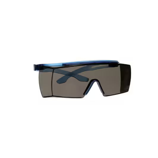3M™ SecureFit™ 3700 Overzetbril, blauwe veren, Scotchgard™ anticondens (K&N), grijze lens, SF3702SGAF-BLU-EU, 20/doos