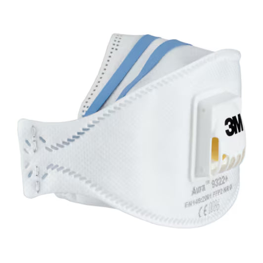3M™ Aura™ Comfort Cool Flow™ Dust Mask 9322+, FFP2, with valve, 2/pack
