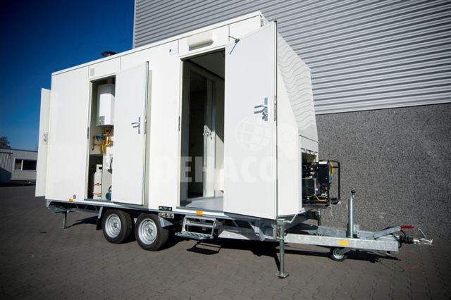 Dehaco D400 3-stage decontaminatiewagen standaard tandemasser onderstel in RAL kleur naar keuze