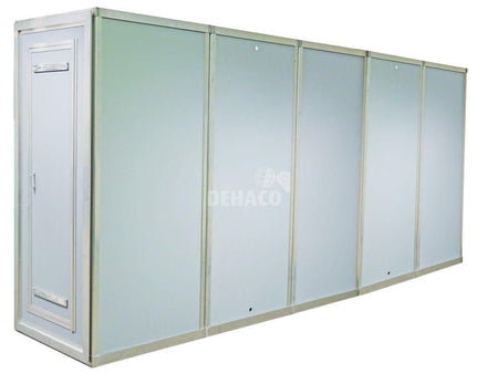 Dehaco panel shower with 5 compartments, 100 x 100 cm