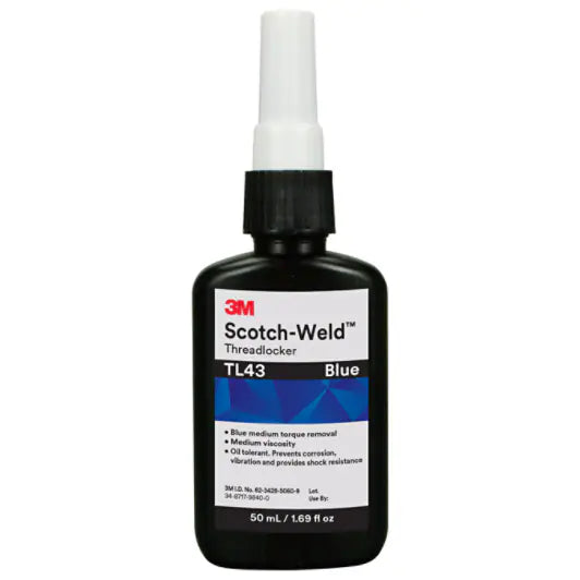 3M™ Scotch-Weld™ Schroefdraadborgmiddel TL43, Blauw, 50 ml