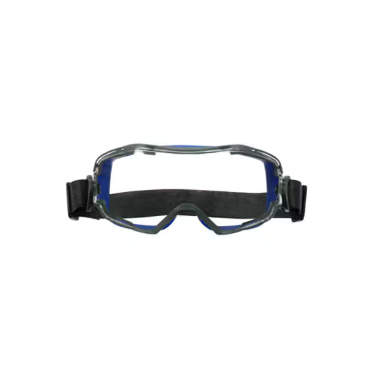 3M™ GoggleGear™ 6000 Wide-Vision Goggles, blue sealing edge, neoprene strap, Scotchgard™ anti-fog and anti-scratch coating (K&amp;N), clear lens, GG6001NSGAF-BLU-EU, 10/box