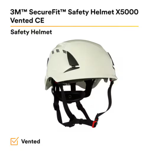 3M™ SecureFit™ X5000 Veiligheidshelm, geventileerd, 1000 V, CE, wit, X5001VE-CE