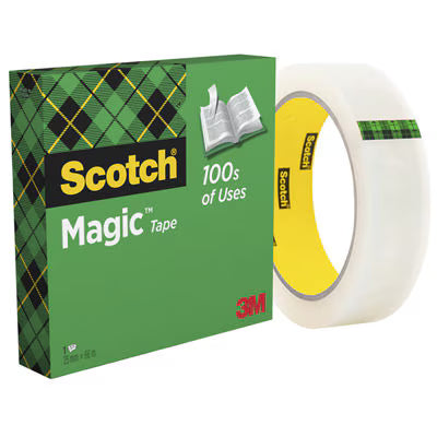 Scotch® Magic™ Invisible Tape, 1 roll, 25 mm x 66 m