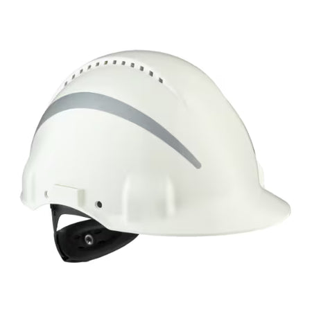 3M™ Veiligheidshelm, Uvicator, ratelverstelling, ventilatie, reflecterend, kunststof zweetband, wit, G3000NUV-R-VI