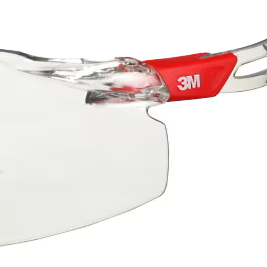 3M™ SecureFit™ 500 Veiligheidsbril, transparant en rood montuur, Scotchgard™ condenswerende en krasbestendige coating (K&N), heldere lenzen, SF501SGAF-RED-EU, 20/doos
