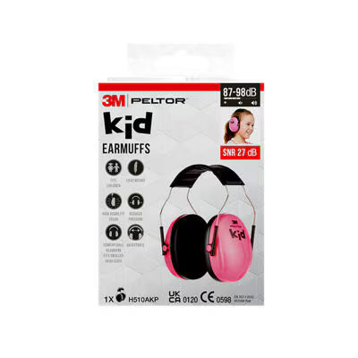3M™ PELTOR™ Kid hearing protector H510AKP, SNR value 27 dB, pink