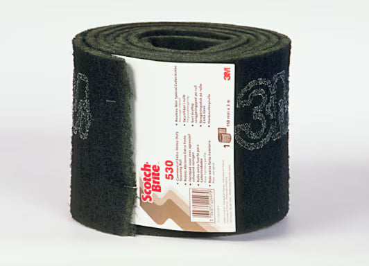 Scotch-Brite™ Heavy Duty Abrasive Pads 530, Black, 158 mm x 3 m, 6/Box