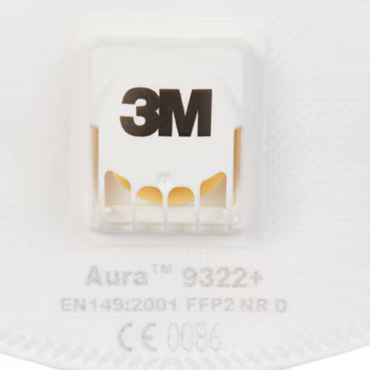 3M™ Aura™ Dust Mask, FFP2, with valve, 9322+