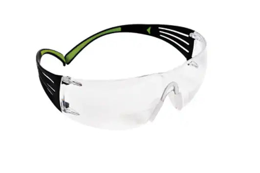 3M™ SecureFit™ 400 Veiligheidsleesbril, zwart/groen montuur, antikras/anticondens, heldere +1.5 lenzen, SF415AS/AF-EU, 20/doos