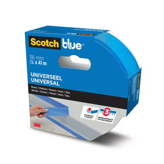 ScotchBlue™ Multi-oppervlak Afplaktape, 36 mm x 41 m, 1 Rol/Verpakking, 100% PEFC, SGSCH-PEFC-COC-110078