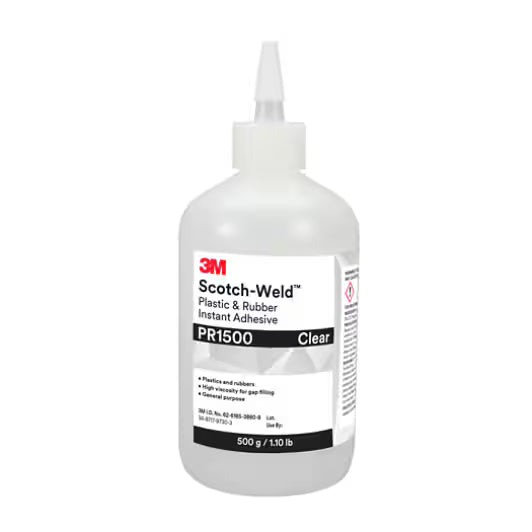 3M™ Scotch-Weld™ Instant Adhesive for Plastics and Rubber PR1500, Transparent, 50 g