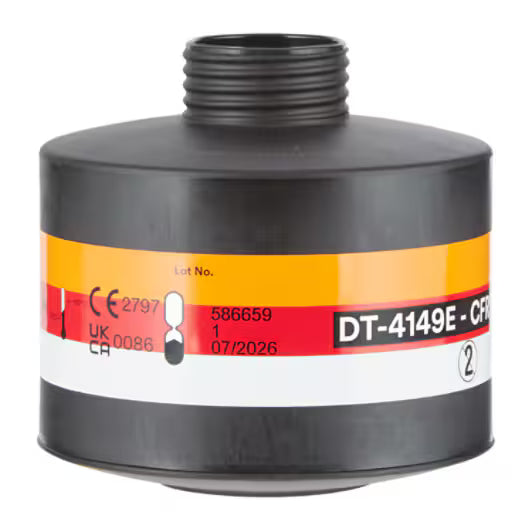 3M™ Gas/damp-patroon en deeltjesfilter met DIN-schroefdraad CFR32-reactor HgP3 R D (LI2), DT-4149E
