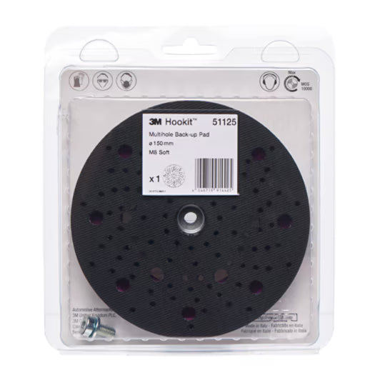 3M™ Hookit™ Multihole steunschijf, 150 mm, M8, 51125