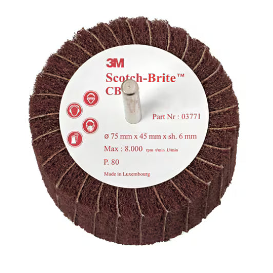 Scotch-Brite™ Combi Lamellenborstel op shift CB-ZS, 100 mm x 45 mm x 6 mm, P60
