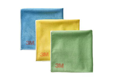 Scotch-Brite™ High Performance Microfiber Cloth 2011, Assorted Colors, 360 mm x 360 mm, 3/Pack, 10 Packs/Box