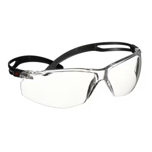 3M™ SecureFit™ 500 Veiligheidsbril, zwart montuur, antikras/anticondens, heldere lenzen, SF501AF-BLK-EU, 20/doos
