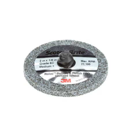 Scotch-Brite™ Roloc™ Deburr &amp; Finish PRO Unitized Wheel, DP-UR, 50.8 mm x 6 mm, TR, 9C XCRS+