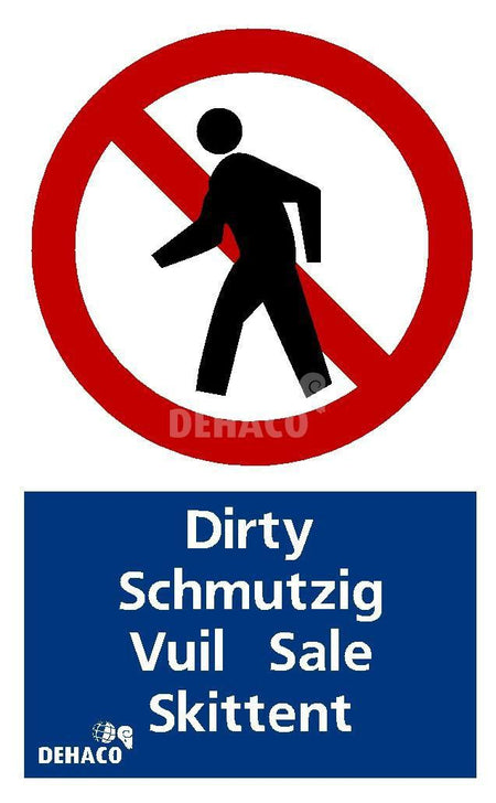 Sticker ‘Vuile ruimte’ 190x310 mm