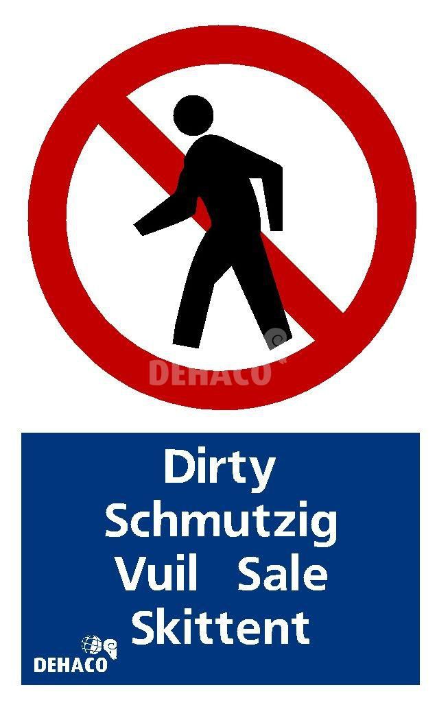 Sticker ‘Vuile ruimte’ 190x310 mm